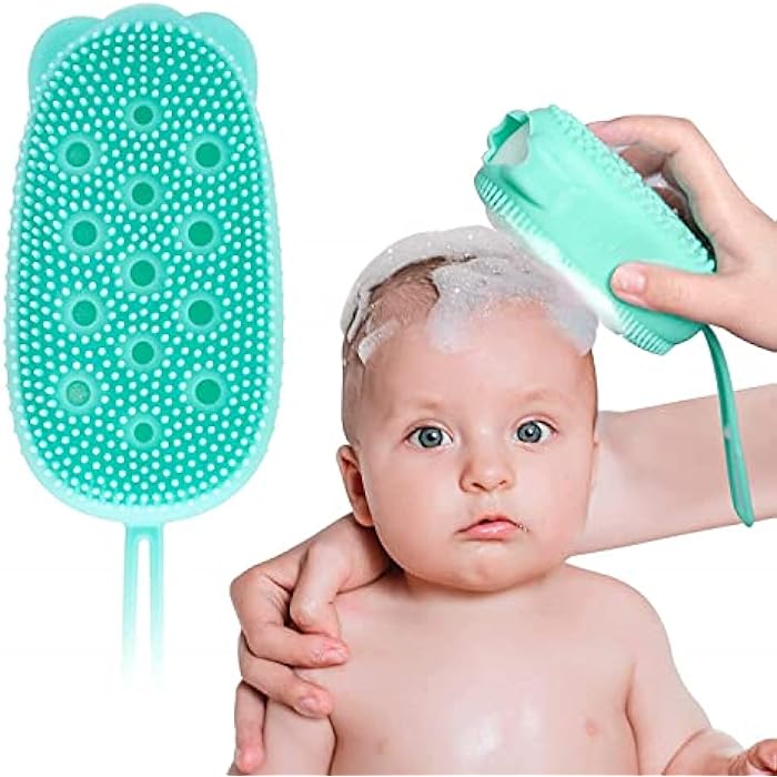 ABJI Bubble Bath Brush, Silicone Bath Body Brush,Ultra-Soft Scrubber for Shower Exfoliating, Body Brush for Unisex Good for Health Beauty (Multicolour) - Image 1